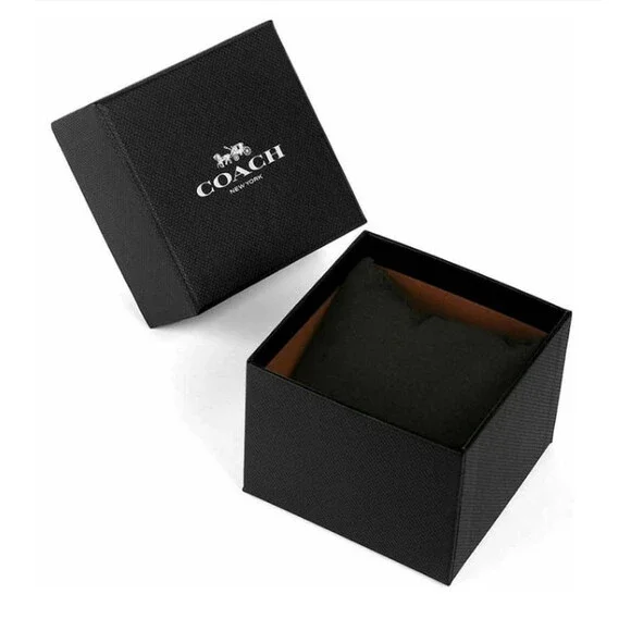 COACH 14502925 GRAND GOLD CARRIAGE BLACK DIAL BRACELET BAND WOMENS WATCH - Picture 2 of 2